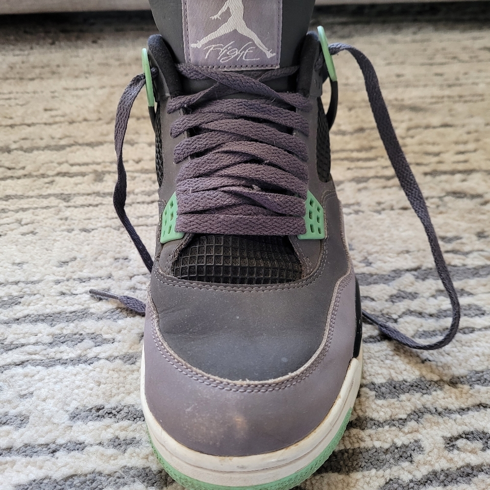 Nike Air Jordan 4 Retro 'Green Glow' Size 10 - Picture 8 of 12